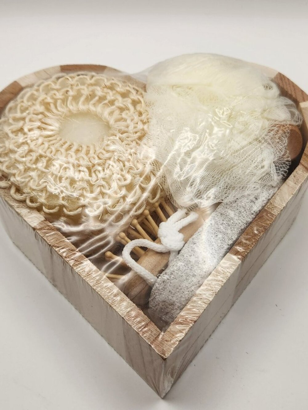 Foot Care kit loofah pumice scrubbie heart NIP